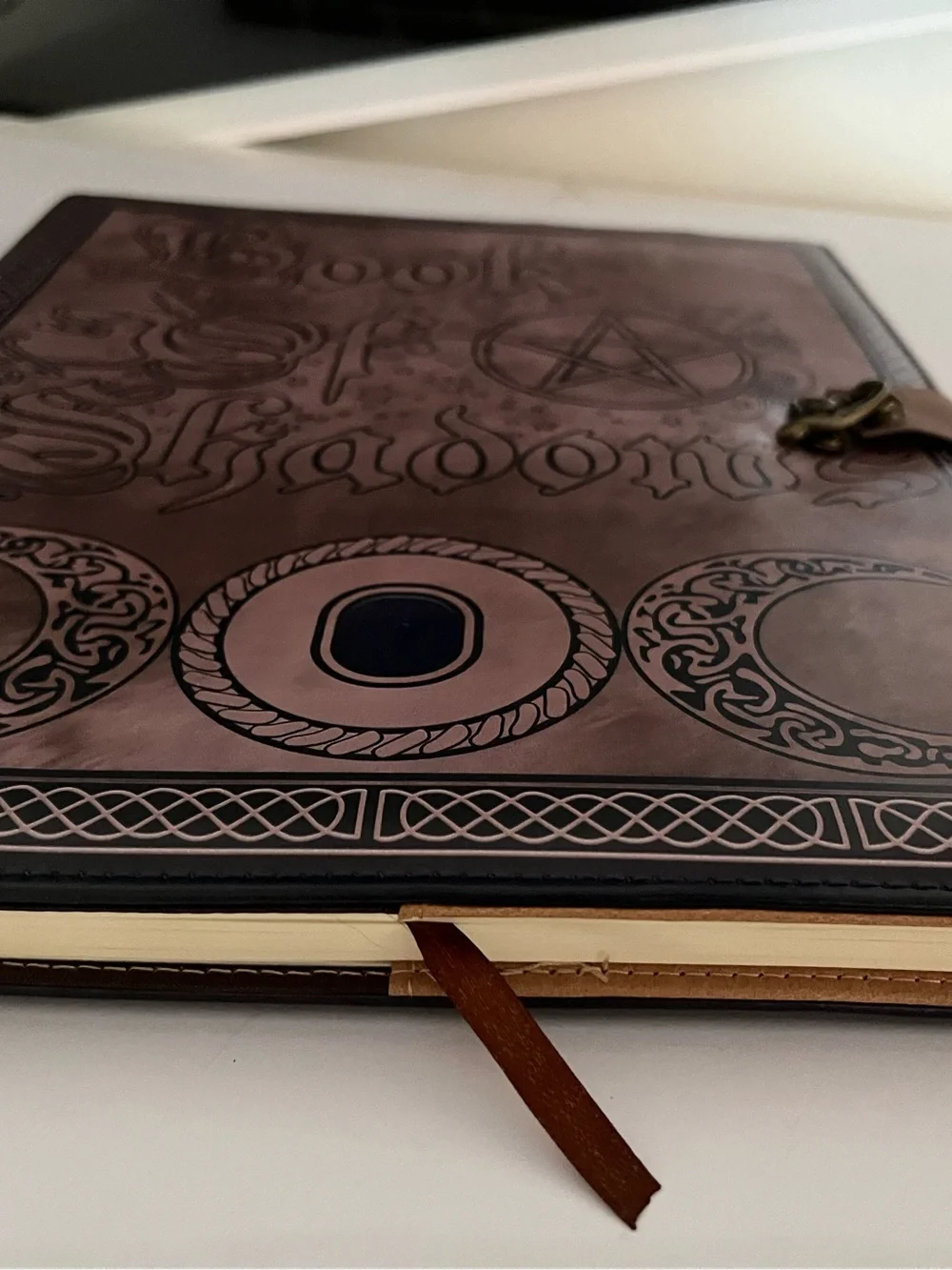 Journal Blank unlined spell Book of Shadows grimoire witchy Halloween clasp flaw